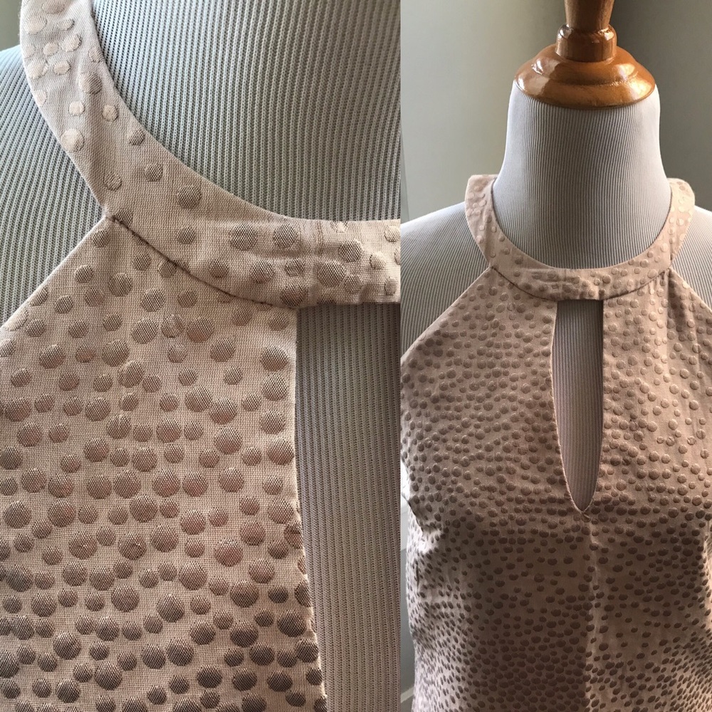 light pink amanda uprichard polka dotted dress